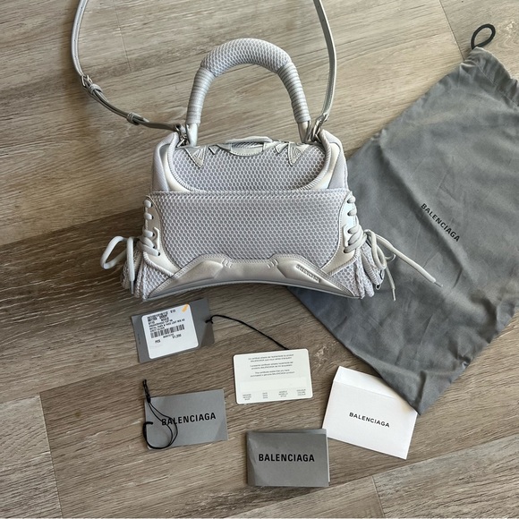 Like New! W/Tags! Balenciaga Sneakerhead silver top handle bag - Picture 4 of 15